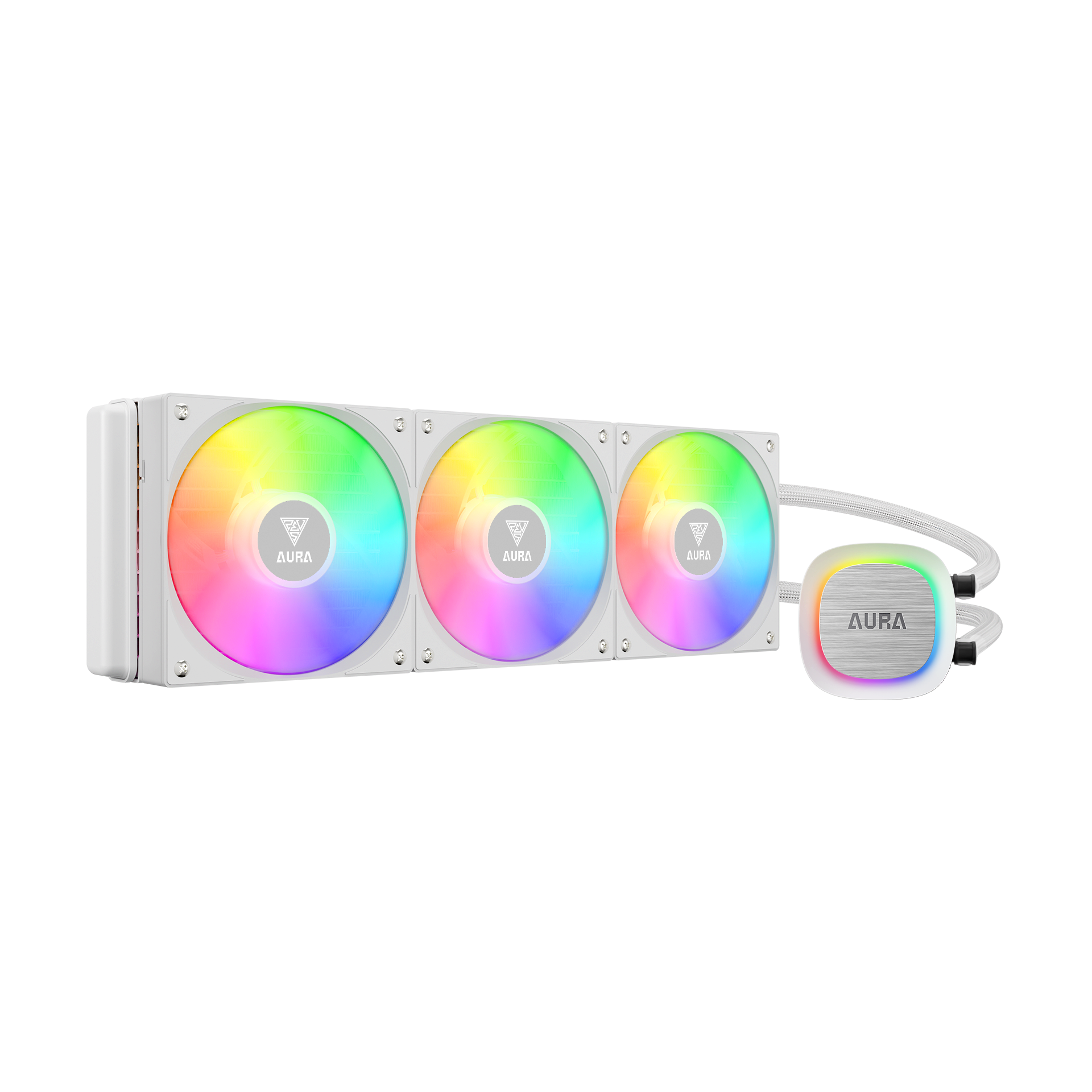 GAMDIAS AURA GL360 V2 WH High Performance 360mm ARGB Liquid Cooler with Universal Socket Support