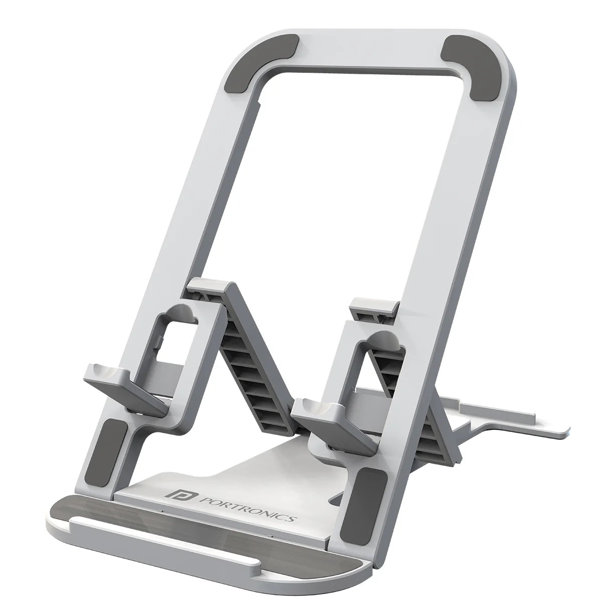 PORTRONICS Modesk 100 Desktop Mobile & Tablet Holder | Durable | Anti-Slip | Multiple Angles | Enhanced Compatibility