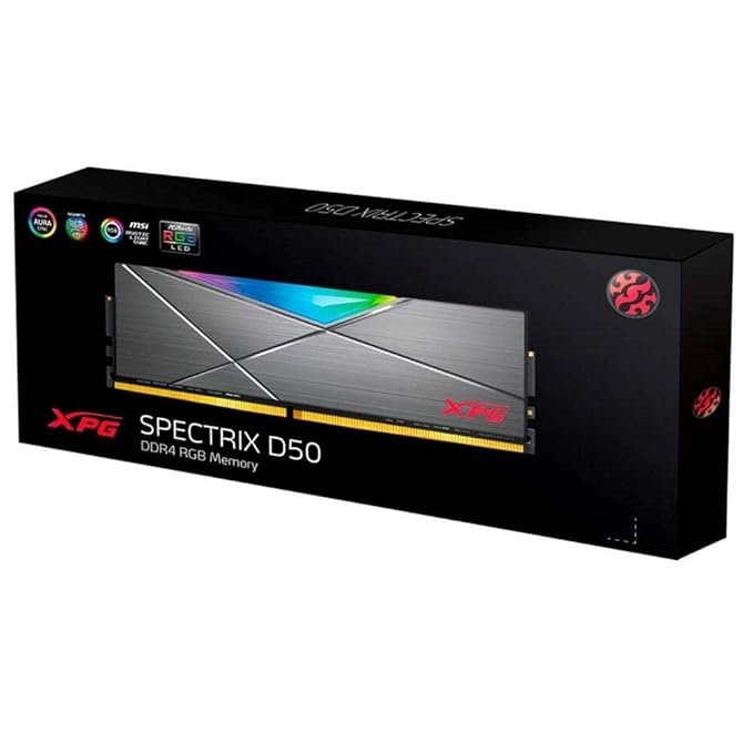 ADATA XPG Spectrix AX4U320032G16A-ST50 D50 32GB DDR4 3200MHz Desktop Memory RAM - | Buy Online at Shwetha Computers