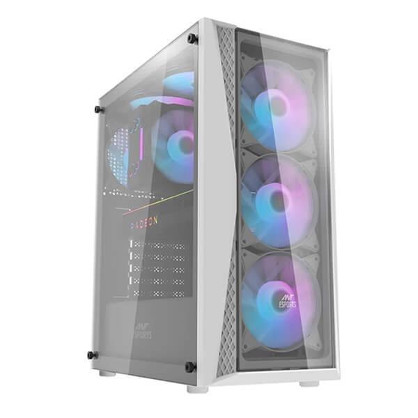 Ant Esports Chassis 220 Air White - ATX/M-ATX/ITX, 3.5Inch x2, 120mm x 3/140mm x 2 fan support, 240/280/360 mm liquid cooling support, 1 Year Warranty