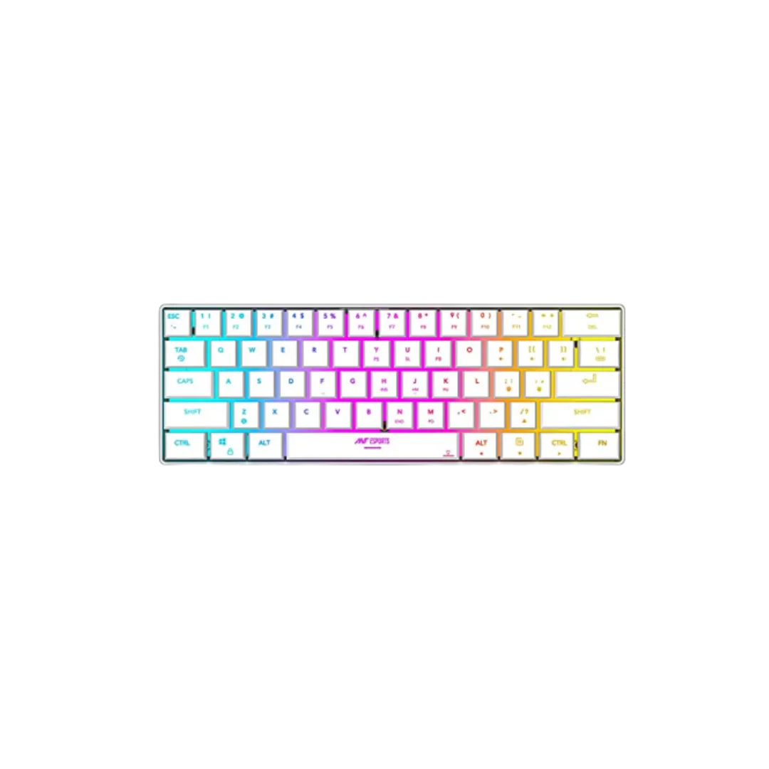 Ant Esports Mini Wireless Membrane Gaming Keyboard - White