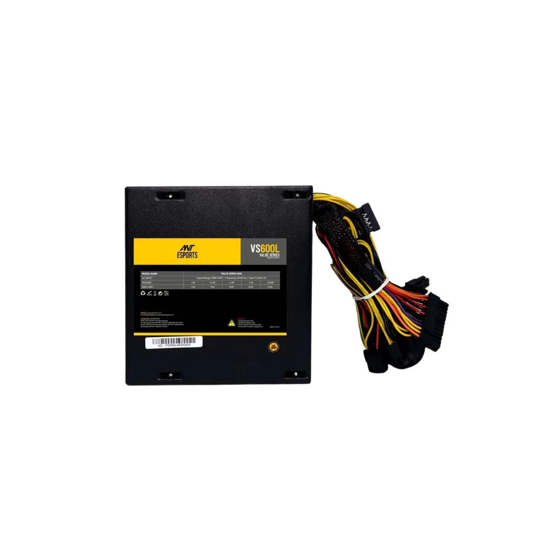 Ant Esports Non-Modular ATX 2.3 Power Supply with 600W Output - VS600L