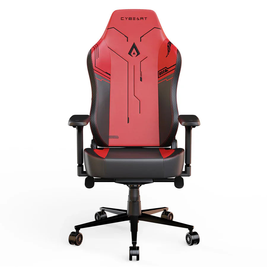 CYBEART Apex Signature Edition (Red) Gaming Office Chair 4D Armrest Inbuilt Lumbar Support Supreme PU Leather, Ergonomic, Recline & Tilt