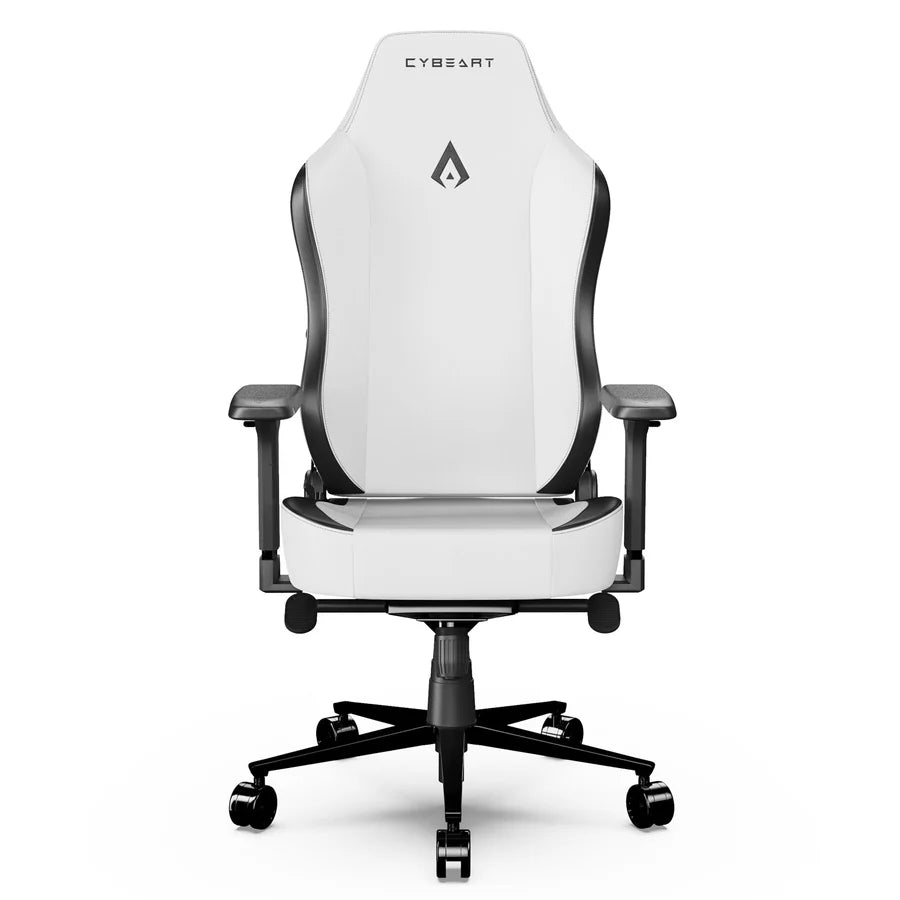 CYBEART Arctic White Gaming Office Chair 4D Armrest Inbuilt Lumbar Support Supreme PU Leather, Ergonomic, Recline & Tilt