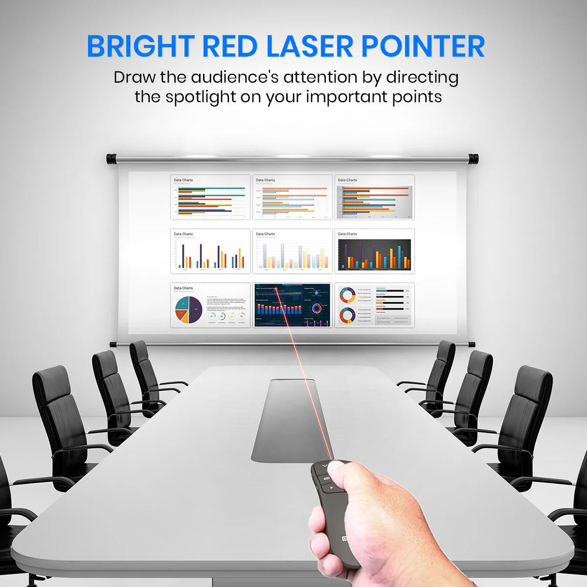 PORTRONICS Slide Mate 2.4 GHZ Multifunction Wireless Presenter | 30m Wireless Range | Red Laser Pointer | Wide Compatibility | Ergonomic & Portable Design - | Buy Online at Shwetha Computers