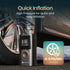 PORTRONICS Vayu Portable Tyre Inflator | Pre-set Inflation Modes | Digital Display | Dual Power Source | 2 x 2000 mAh Battery