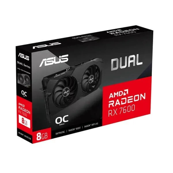 ASUS Dual Radeon RX 7600 OC Edition 8GB GDDR6 128-Bit Gaming Graphics Card