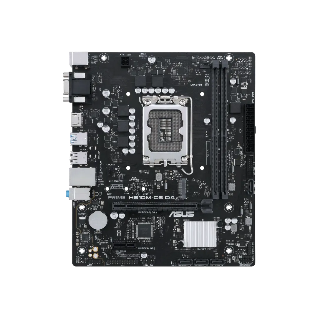 ASUS 610 MCS Motherboard - DDR4, Micro ATX, Versatile Performance