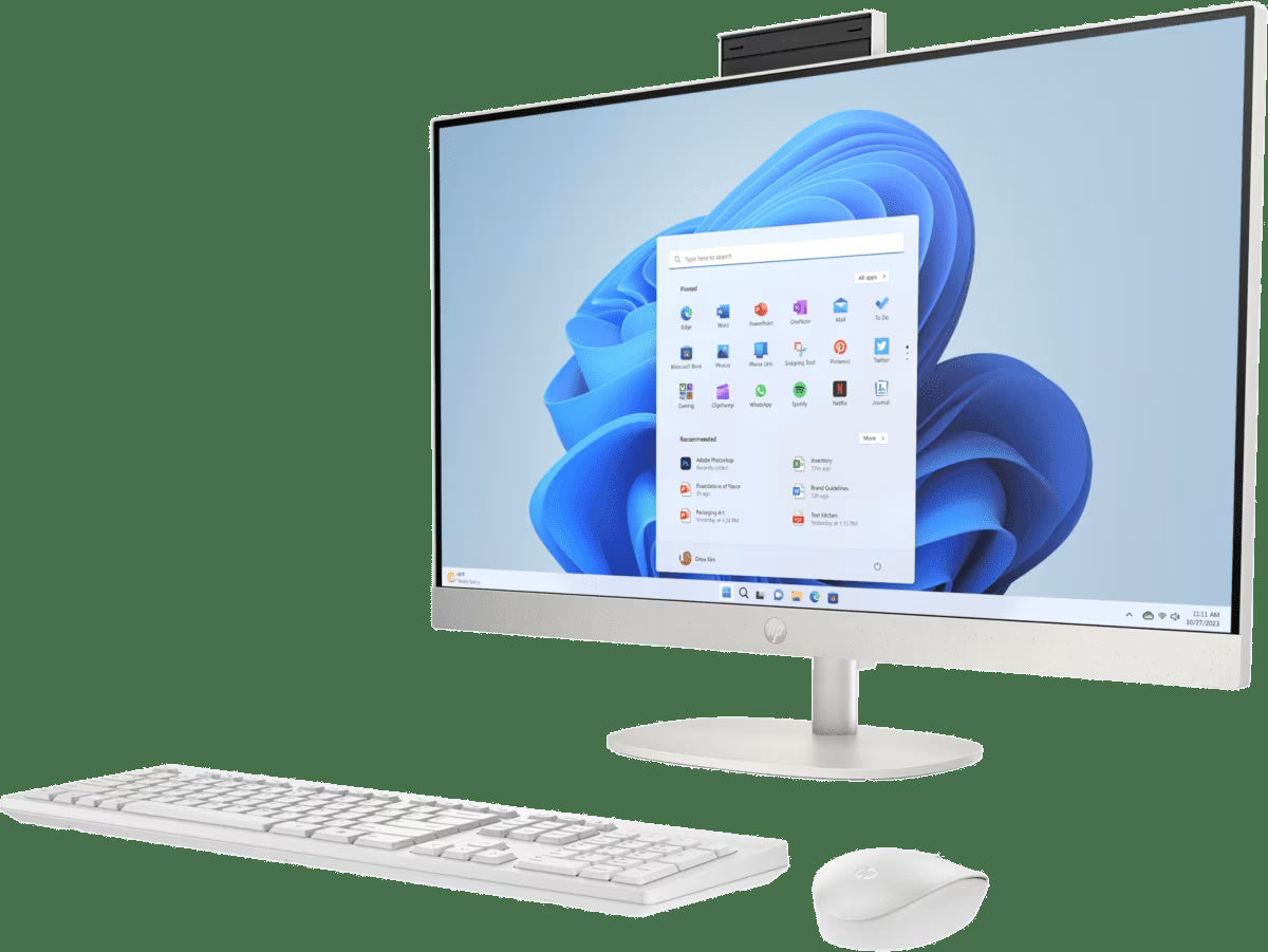 HP All In One PC, Intel Core i3, Intel UHD Graphics, 8GB, 512 GB SSD, 23.8