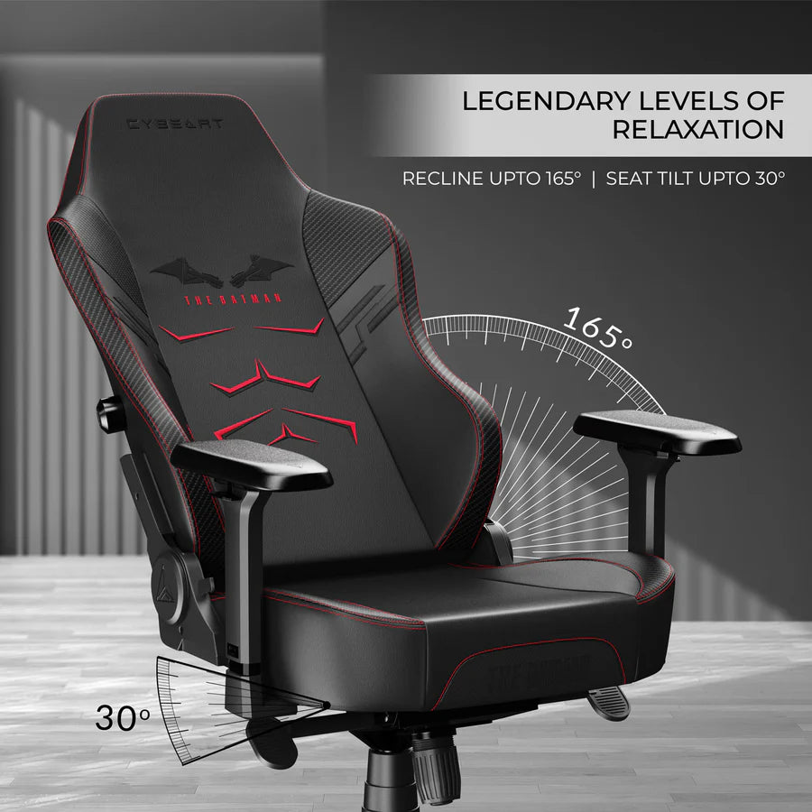 CYBEART The Batman Gaming Office Chair - DC Comics 4D Armrest Inbuilt Lumbar Support Supreme PU Leather, Ergonomic, Recline & Tilt