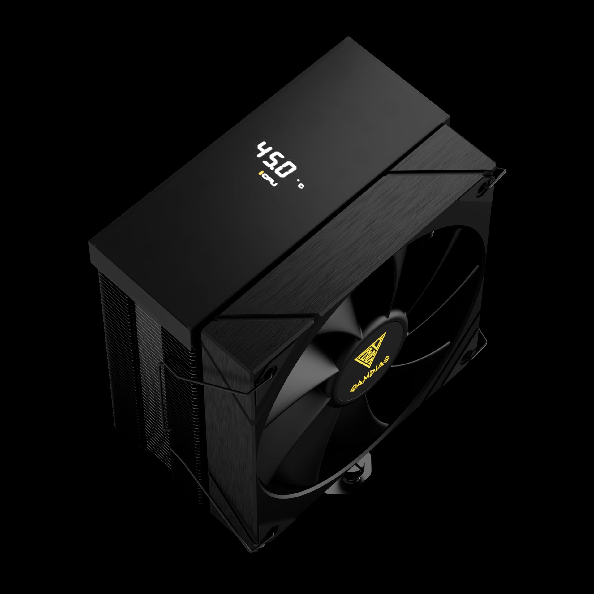 GAMDIAS BOREAS M2-51D Black-120mm CPU Air Cooler with Digital Display & 5 Copper Heat Pipes