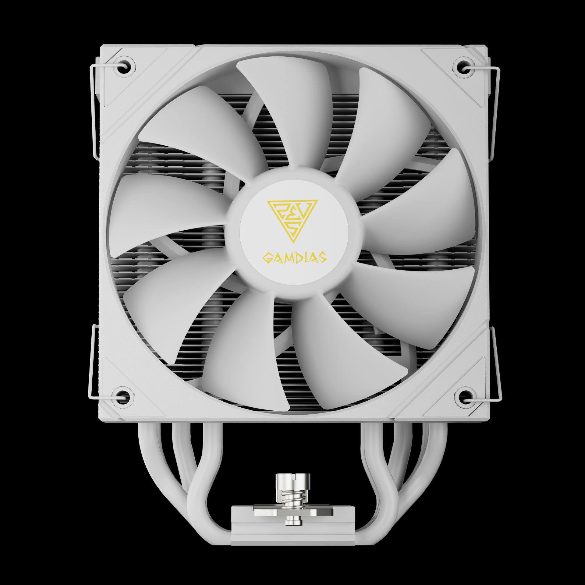 GAMDIAS BOREAS M2-51D WH White-120mm CPU Air Cooler with Digital Display & 5 Copper Heat Pipes