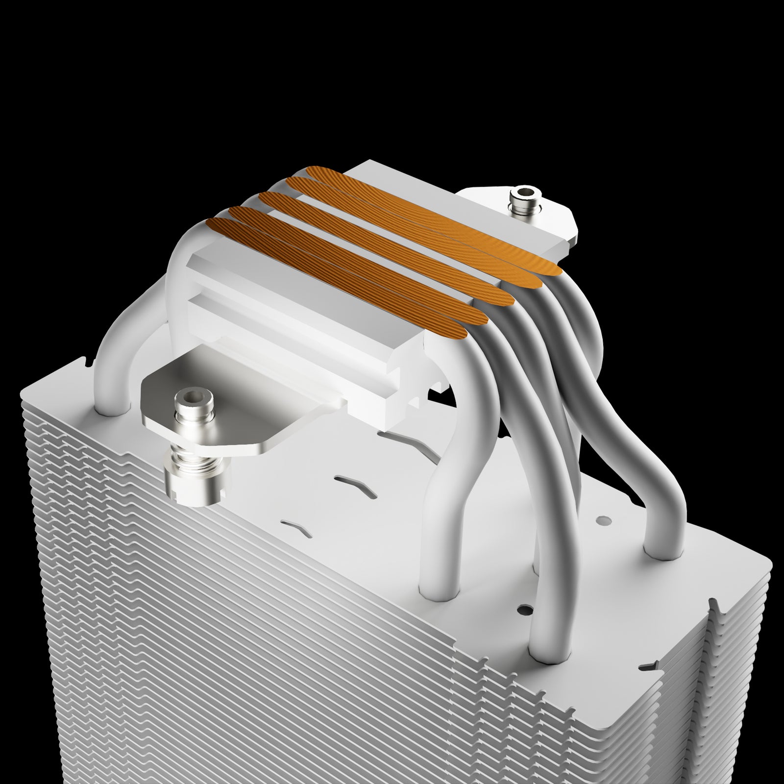 GAMDIAS BOREAS M2-51D WH White-120mm CPU Air Cooler with Digital Display & 5 Copper Heat Pipes