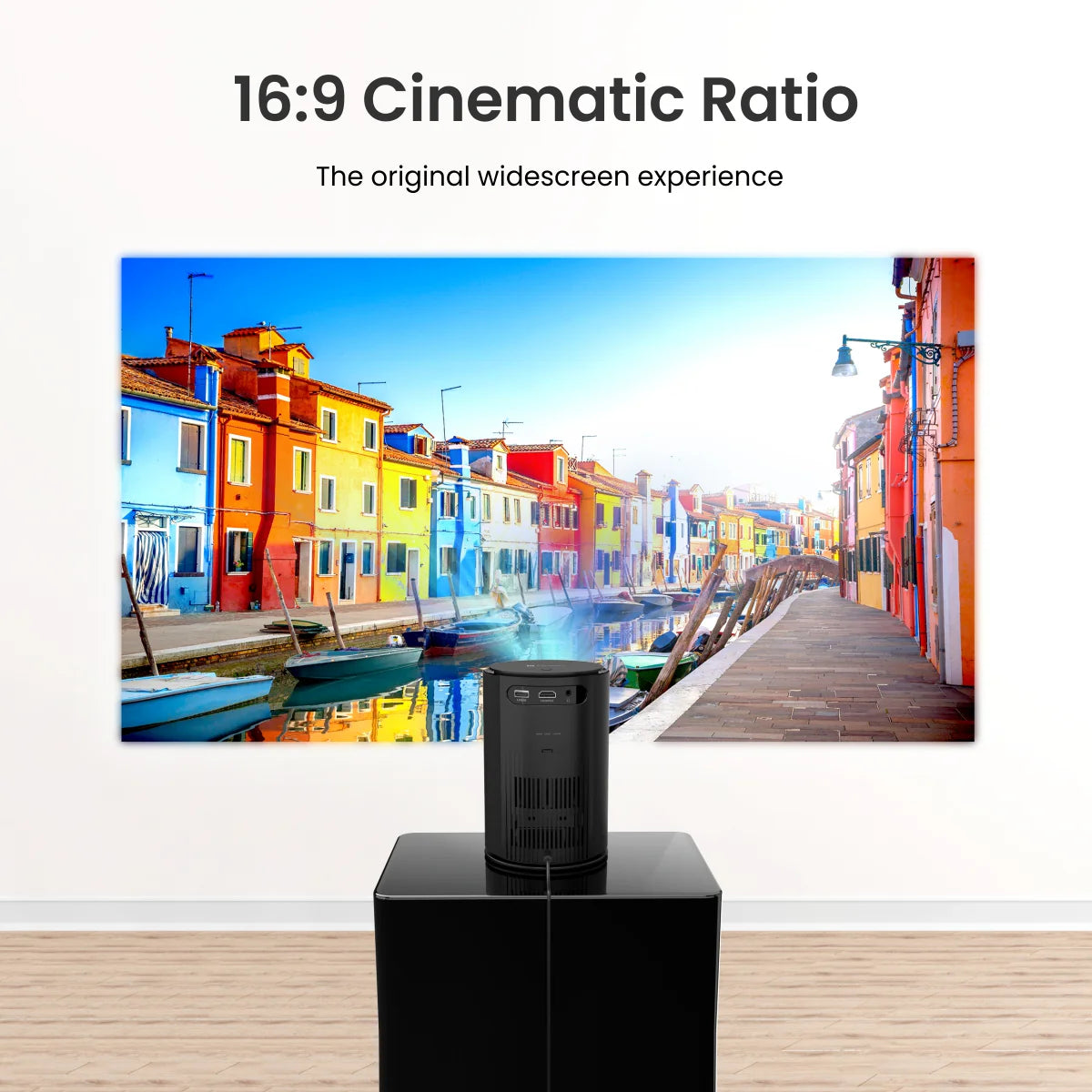 PORTRONICS Beem 410 Android 9.0 Smart LED Projector | 1080p HD Resolution | 3600 Lumens | up to 200