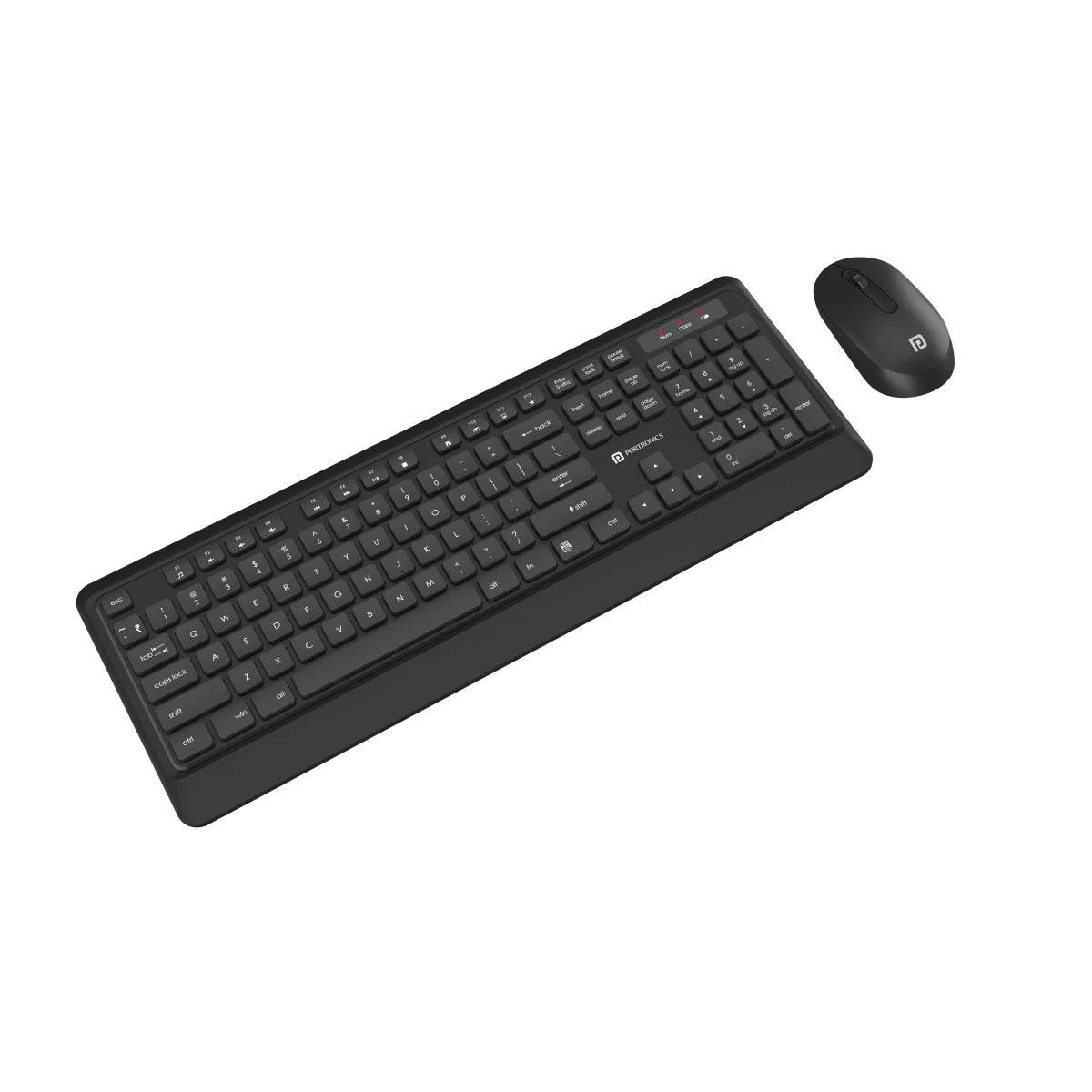 PORTRONICS Key 5 Combo Wireless Keyboard & Mouse 2.4 GHz Wireless | Adjustable DPI Mouse | Full-Layout Keyboard | Single USB Receiver