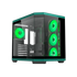 Ant Esports Crystal X11 Mid-Tower High End Computer Case/Gaming Cabinet - Green Black | Support ATX, Micro-ATX, Mini-ITX | Pre-Installed 4 x 120 mm ARGB Fan