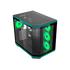 Ant Esports Crystal X11 Mid-Tower High End Computer Case/Gaming Cabinet - Green Black | Support ATX, Micro-ATX, Mini-ITX | Pre-Installed 4 x 120 mm ARGB Fan