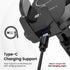 PORTRONICS Charge Clamp 2 Mobile Holder with Wireless Charging | Type-C | 360 Rotation | Sturdy Build | LED Display |