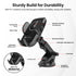 PORTRONICS Charge Clamp 2 Mobile Holder with Wireless Charging | Type-C | 360 Rotation | Sturdy Build | LED Display |