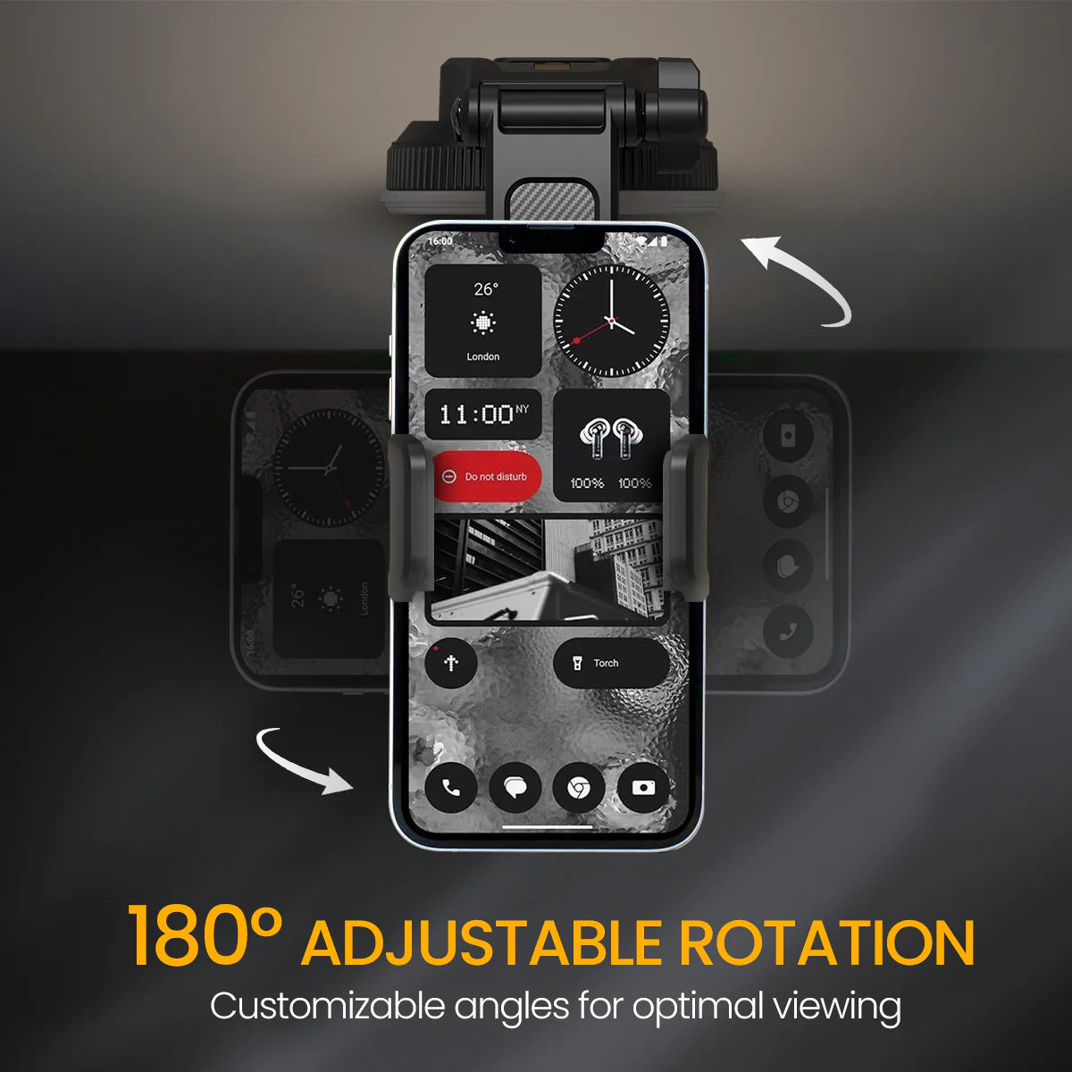 PORTRONICS Clamp M5 Univeresal Mobile Holder | Rotation Base | Pivot Arm | Suction Cup Mount | 5.4” – 7.6” Phones - | Buy Online at Shwetha Computers