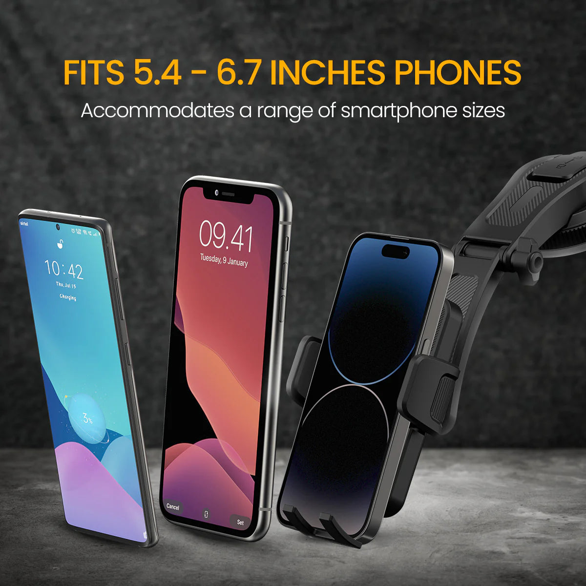 PORTRONICS Clamp M5 Univeresal Mobile Holder | Rotation Base | Pivot Arm | Suction Cup Mount | 5.4” – 7.6” Phones - | Buy Online at Shwetha Computers