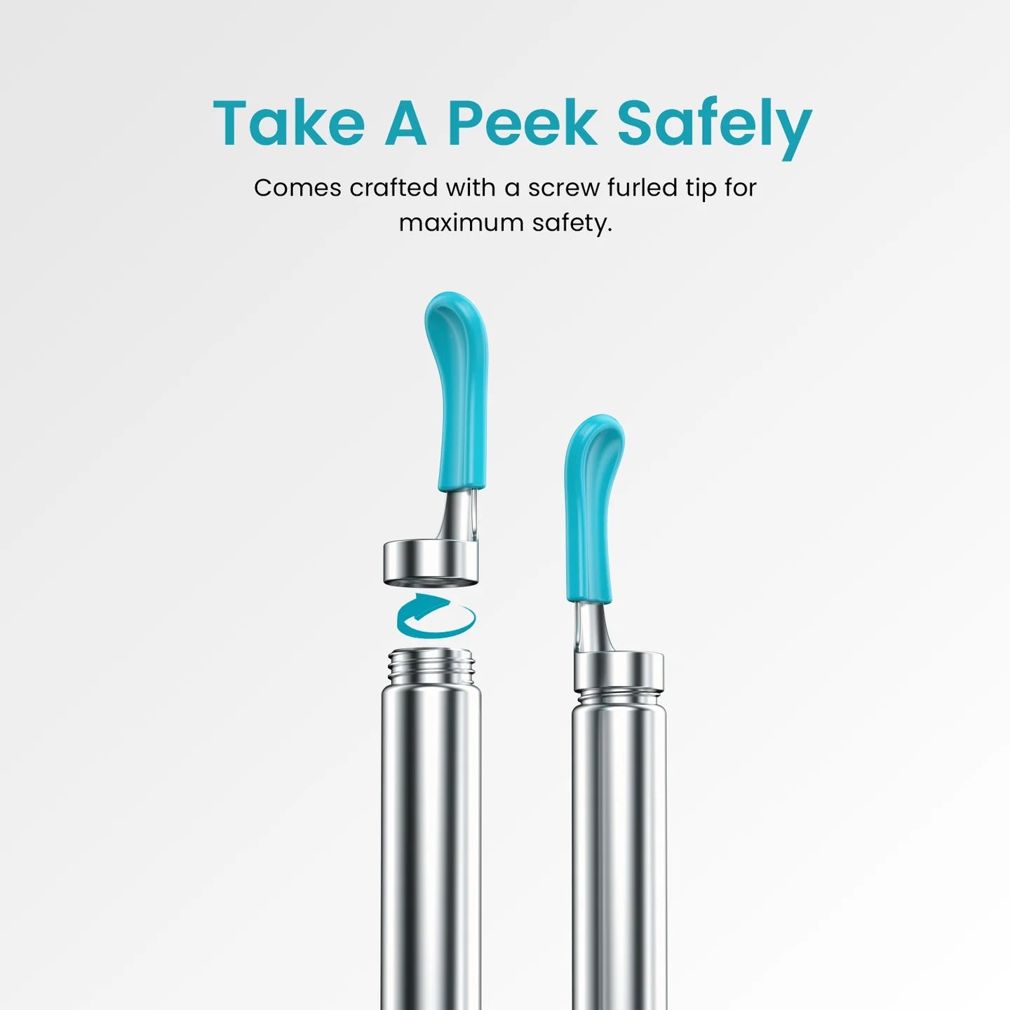 PORTRONICS Cleansify Ear Cleaner Stick | 180mAH Battery | Lightweight | LED Light | 1080p camera