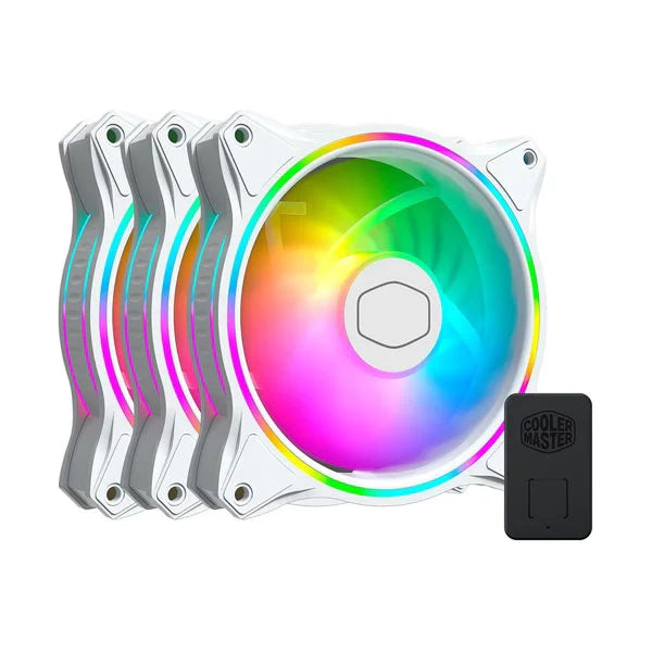 Cooler Master MasterFan MF120 Halo White Edition ARGB Triple Pack