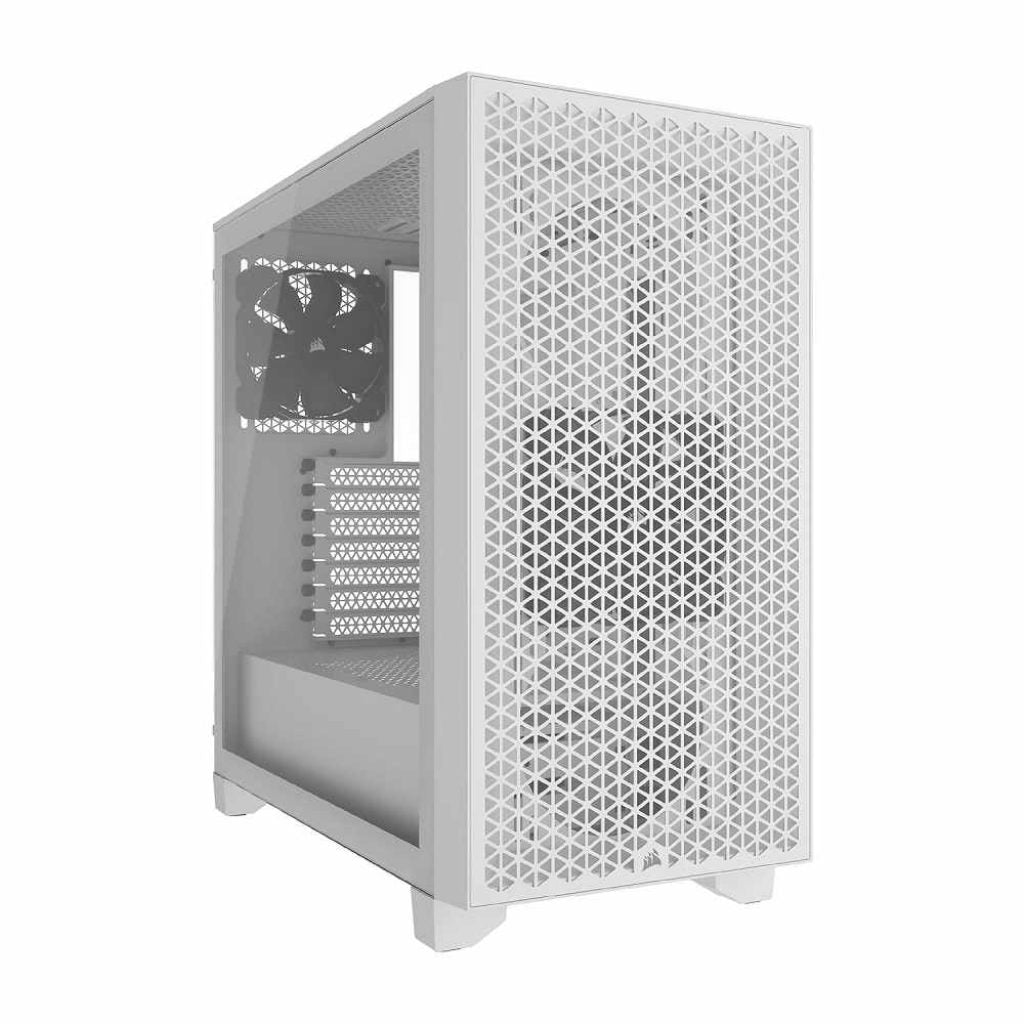 Corsair 3000D T G Mid-Tower Cabinet - White, 360mm GPU Length, 170mm CPU Cooler Height