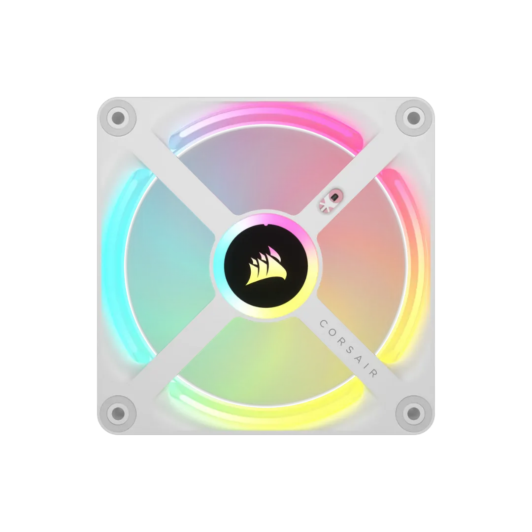 Corsair QX120 RGB 120mm Magnetic Dome Fans - White