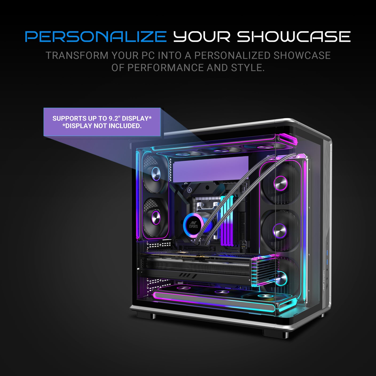 Ant Esports Crystal X8 ARC Exoskeleton Gaming Cabinet/Case