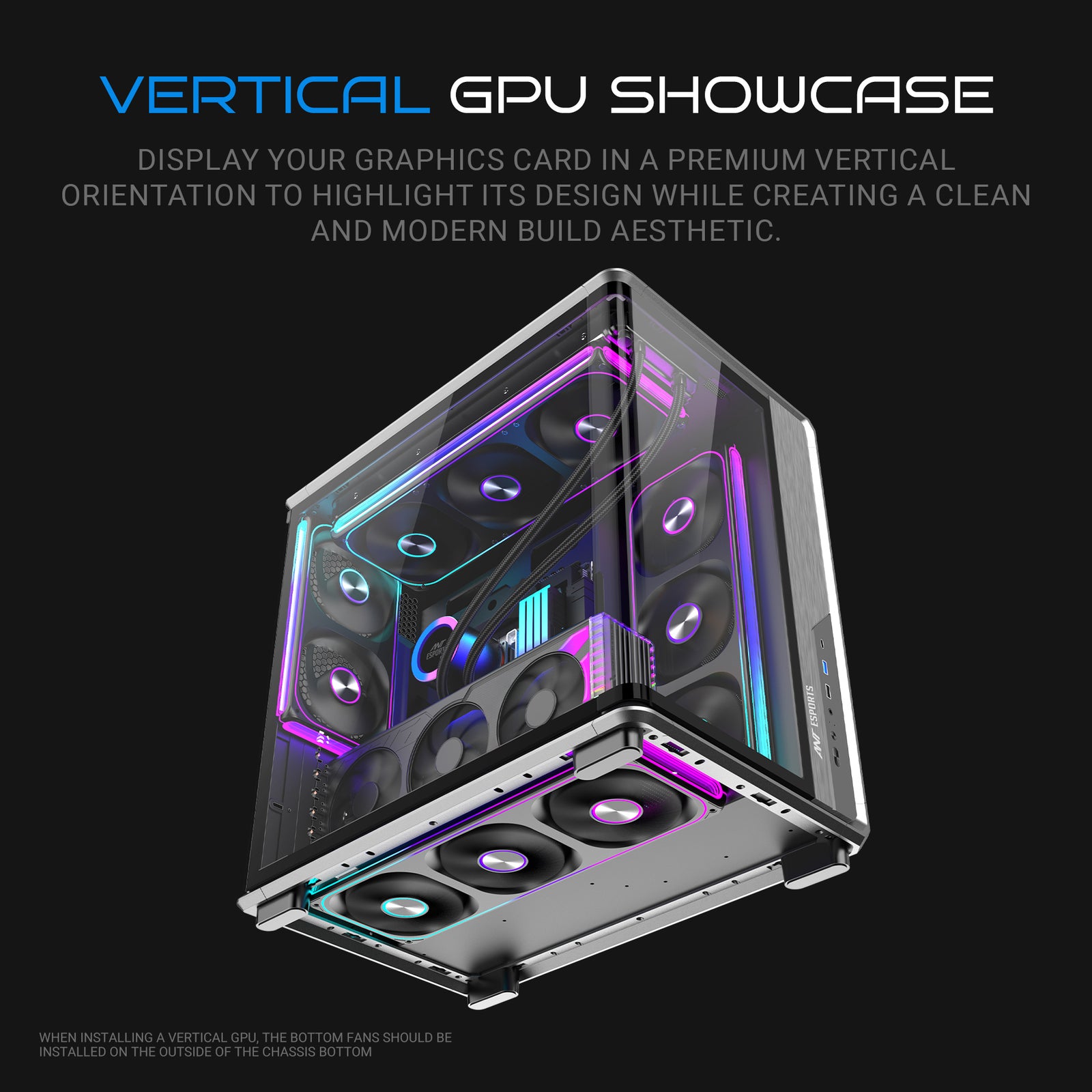 Ant Esports Crystal X8 ARC Exoskeleton Gaming Cabinet/Case