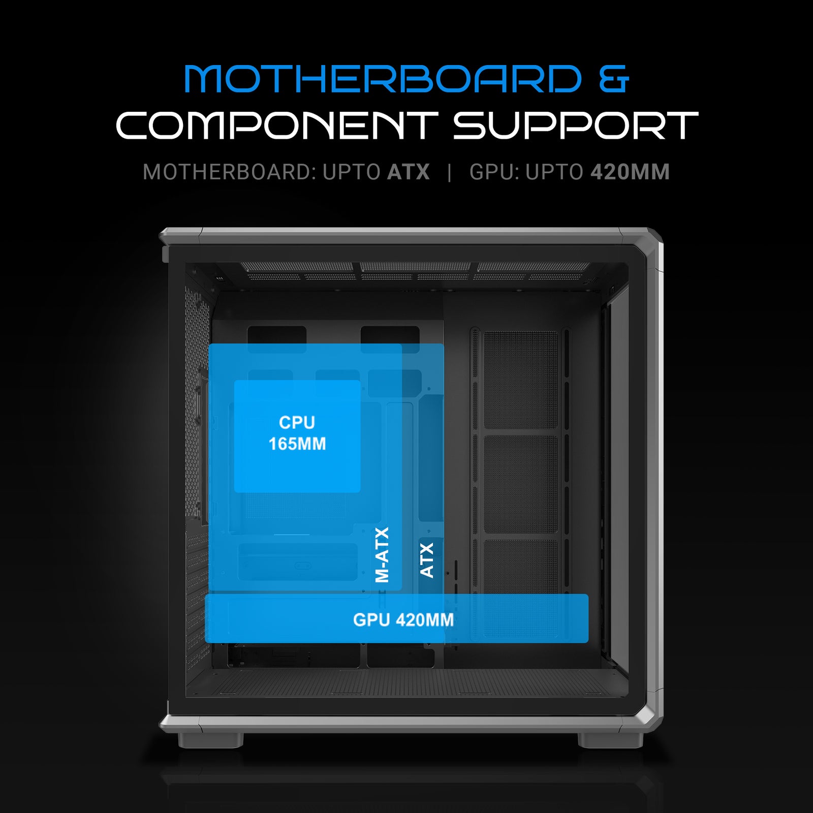 Ant Esports Crystal X8 ARC Exoskeleton Gaming Cabinet/Case
