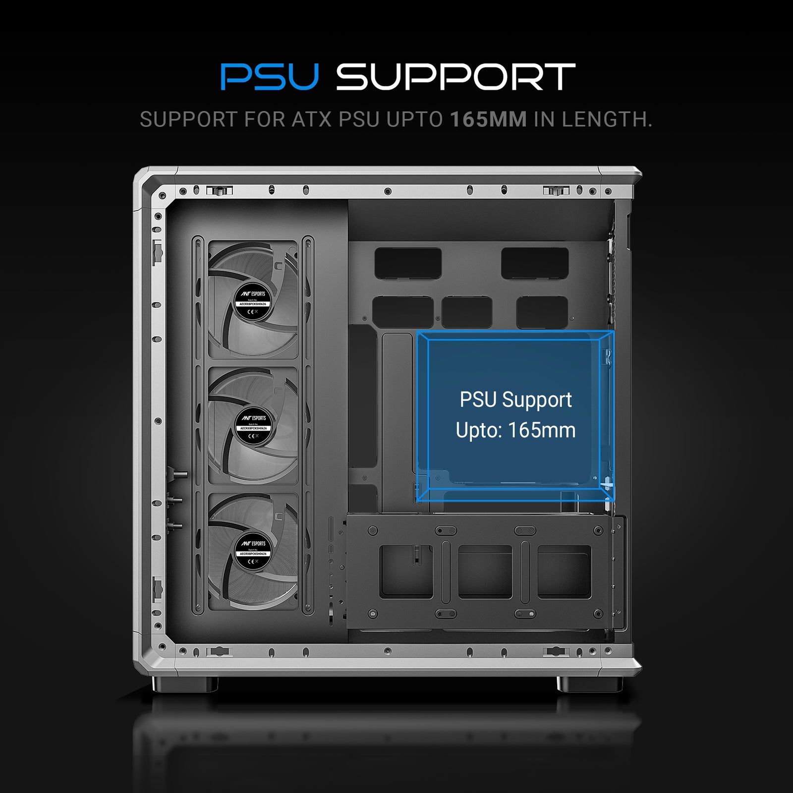 Ant Esports Crystal X8 ARC Exoskeleton Gaming Cabinet/Case