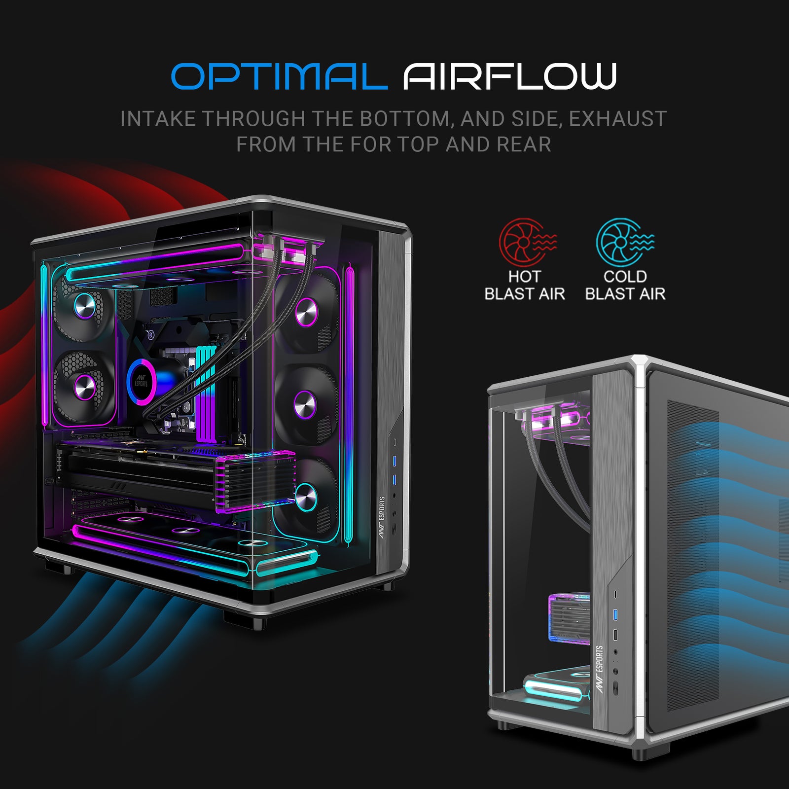 Ant Esports Crystal X8 ARC Exoskeleton Gaming Cabinet/Case