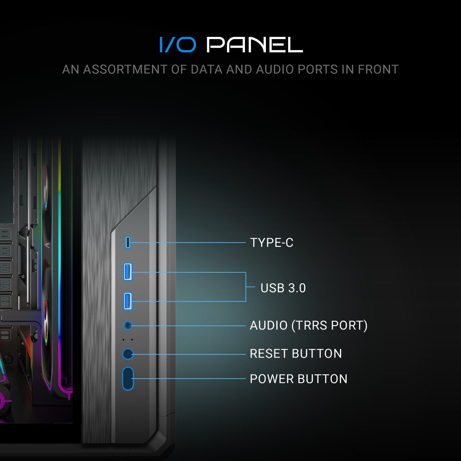 Ant Esports Crystal X8 Frame Exoskeleton Gaming Cabinet/Case