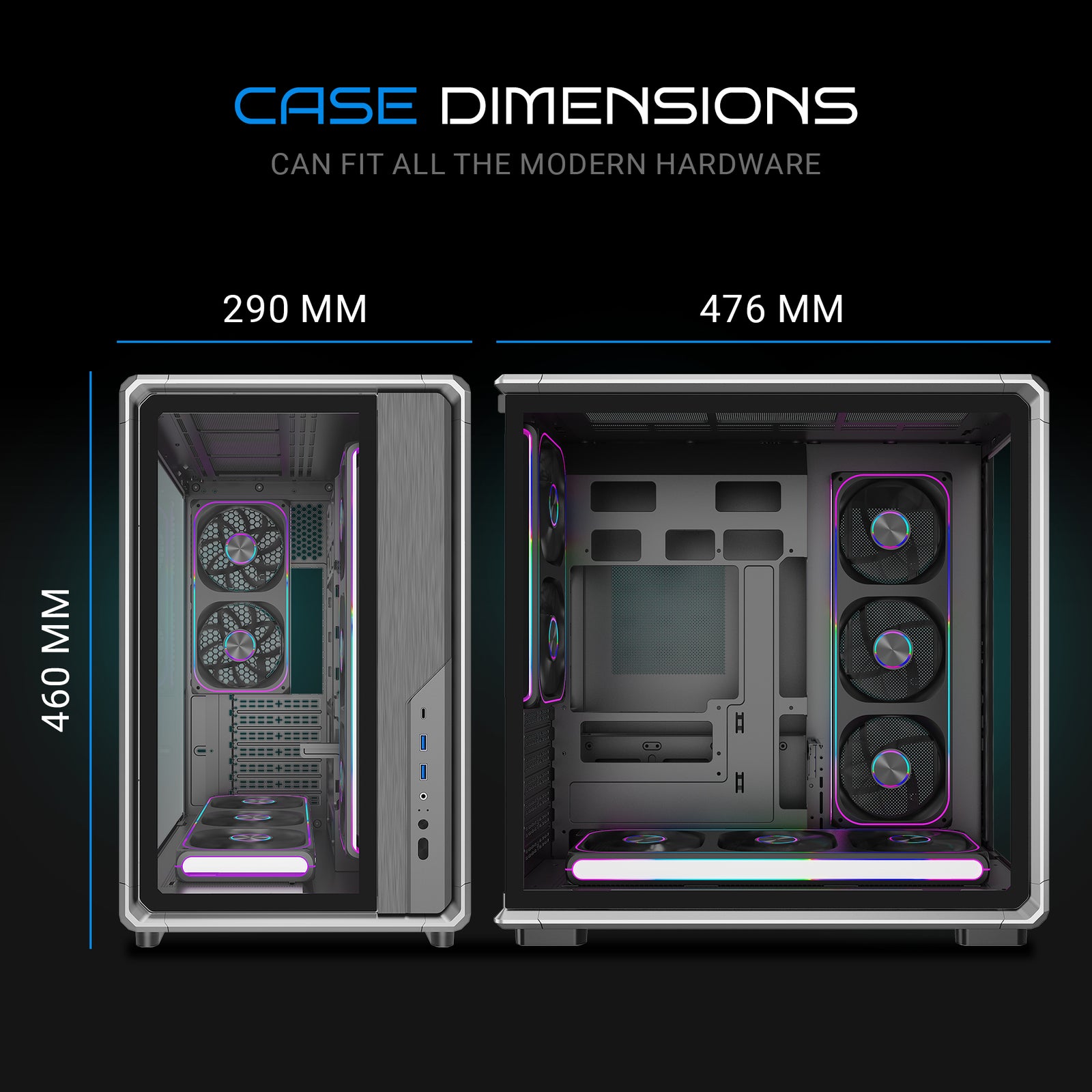 Ant Esports Crystal X8 Frame Exoskeleton Gaming Cabinet/Case