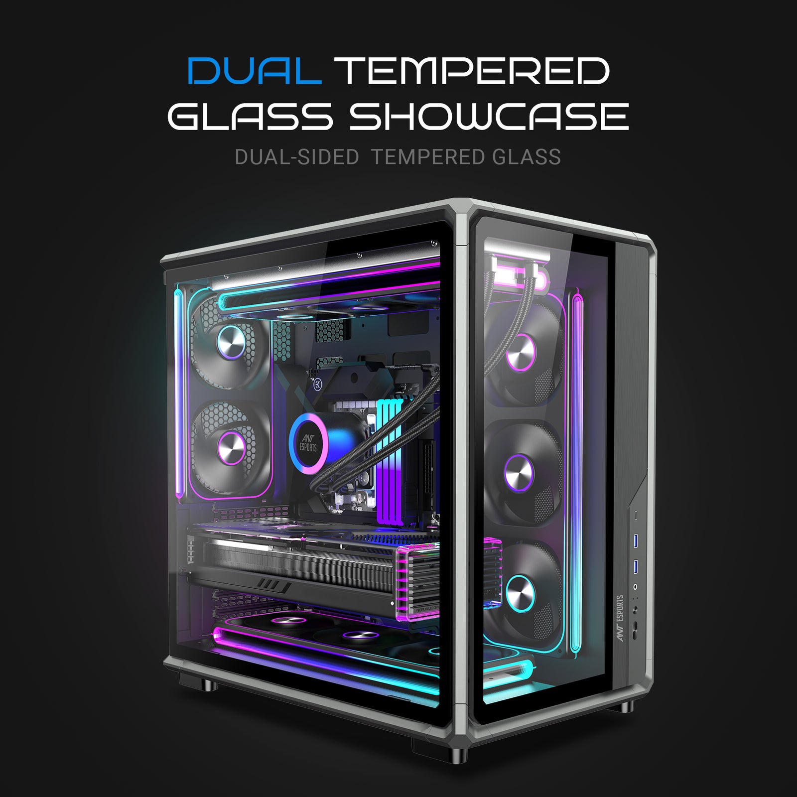 Ant Esports Crystal X8 Frame Exoskeleton Gaming Cabinet/Case