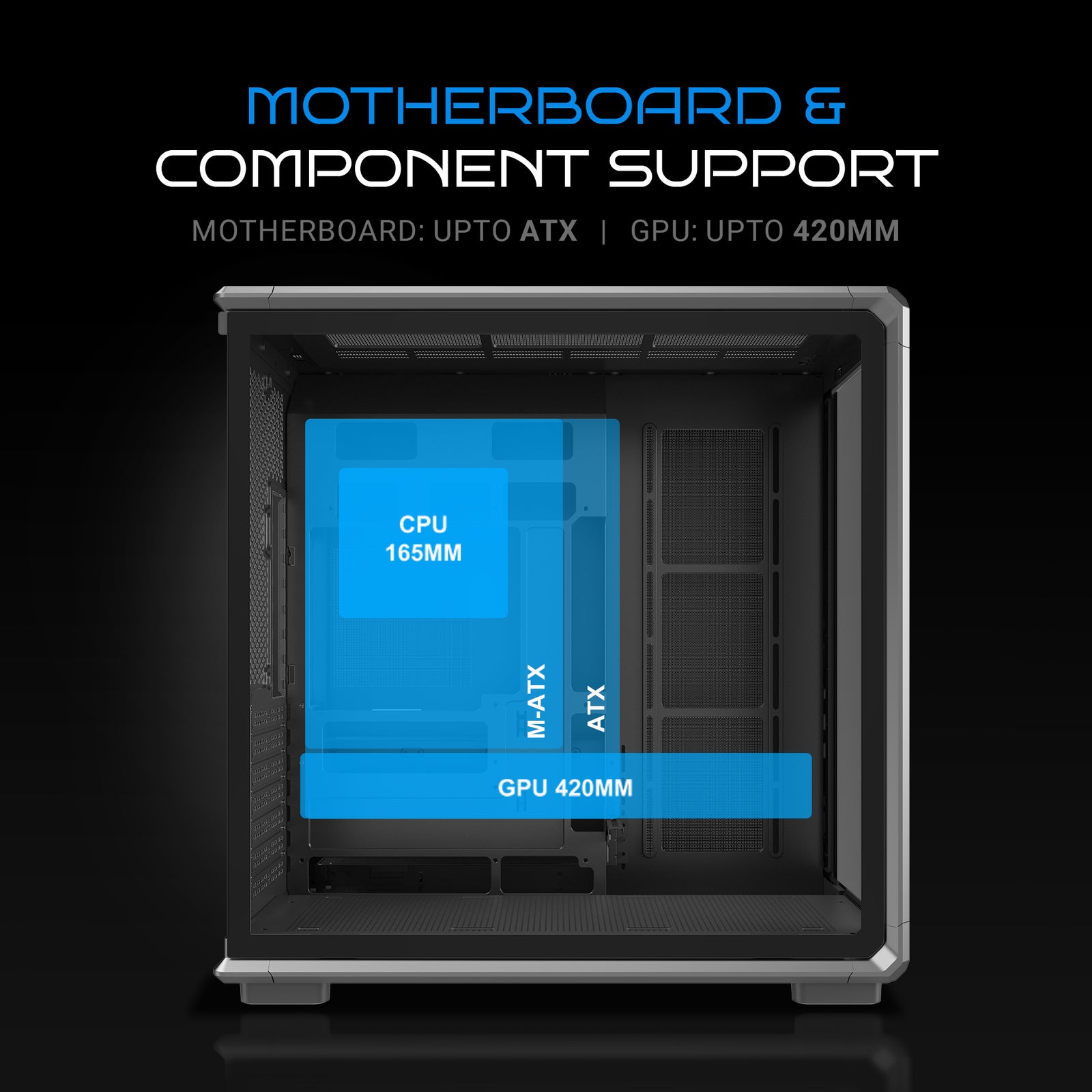 Ant Esports Crystal X8 Frame Exoskeleton Gaming Cabinet/Case