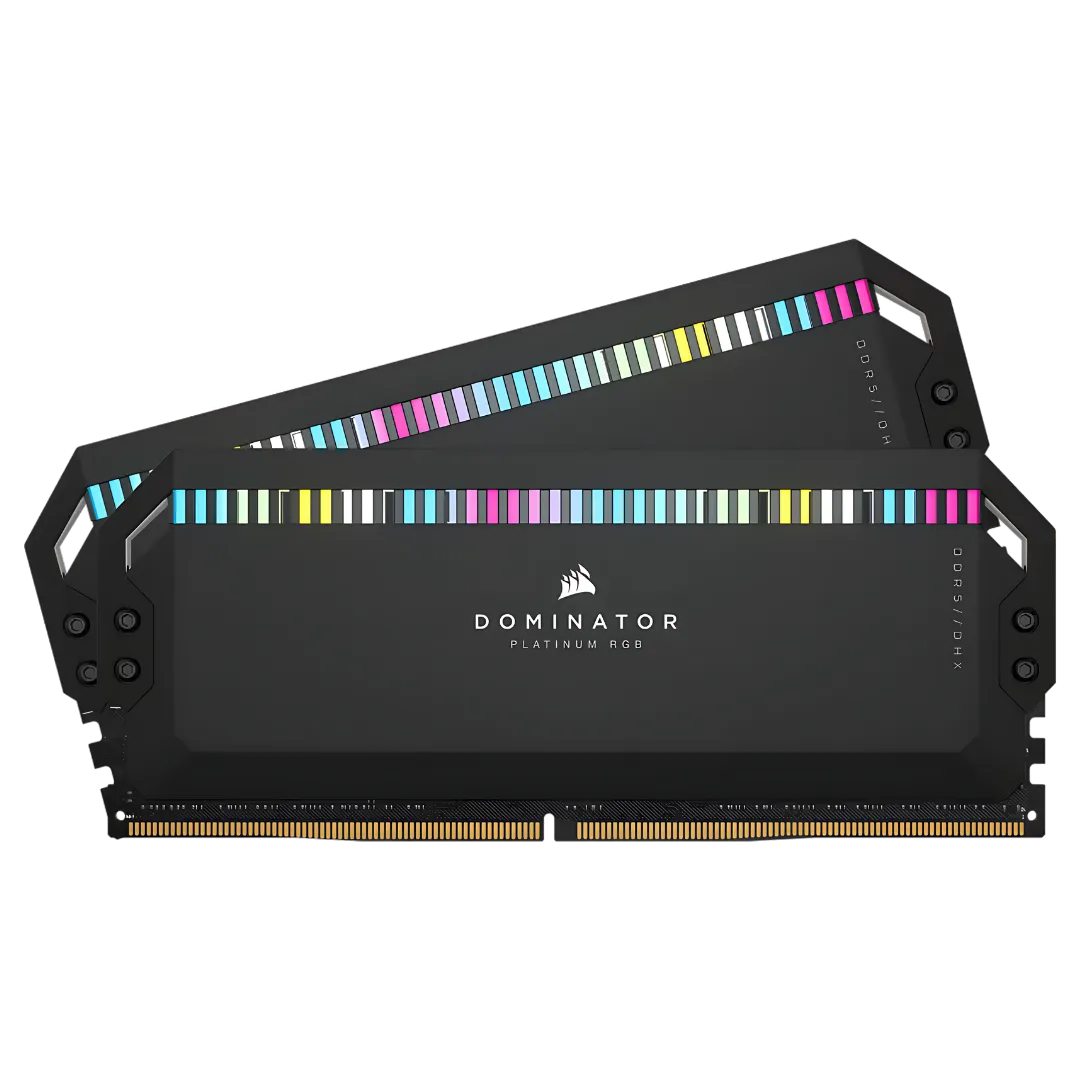 Corsair DOMINATOR PLATINUM RGB 32GB (2x16GB) DDR5 6200MHz C36 - Black, High-Performance Memory with Dazzling RGB