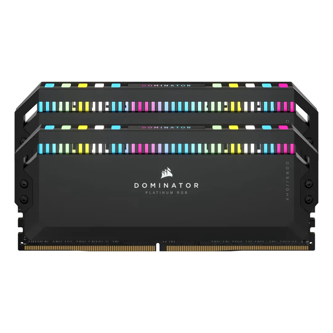 Corsair DOMINATOR PLATINUM RGB 32GB (2x16GB) DDR5 6200MHz C36 - Black, High-Performance Memory with Dazzling RGB