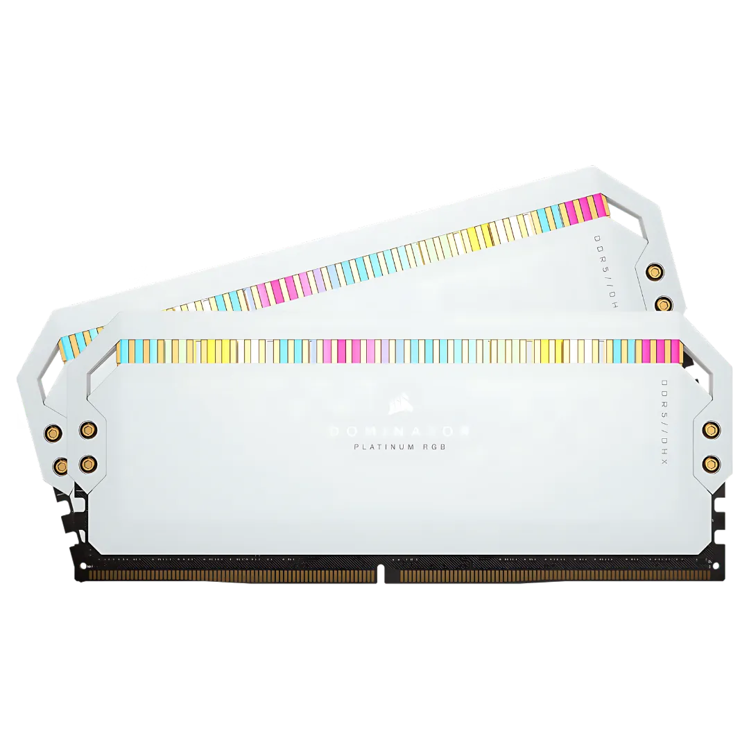 Corsair DOMINATOR PLATINUM RGB 32GB (2x16GB) DDR5 6200MHz C36 - White, High-Speed Memory with Customizable RGB