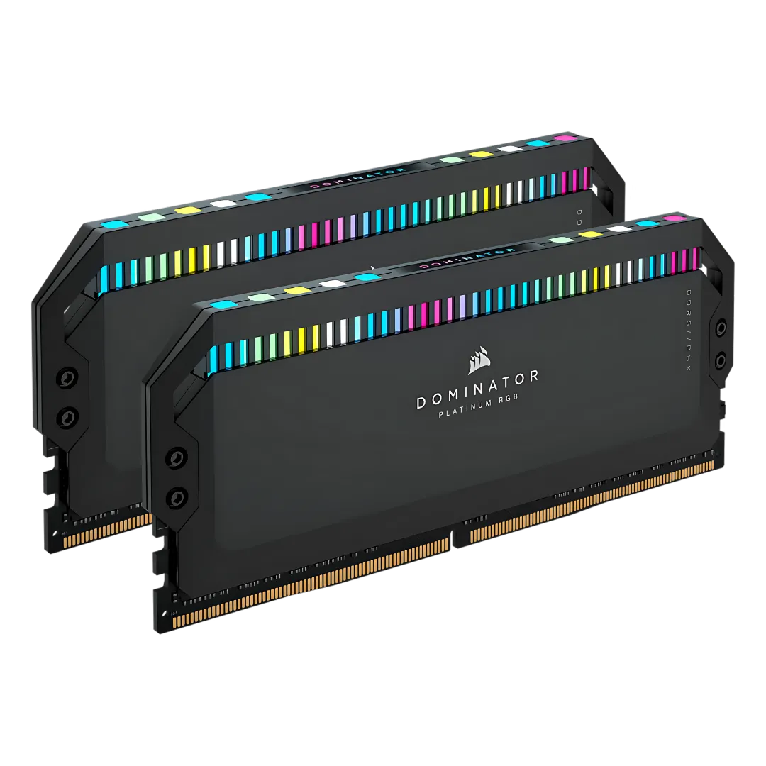 Corsair DOMINATOR PLATINUM RGB 32GB (2x16GB) DDR5 7200MHz C34 - Black, Ultimate Performance with Stunning RGB