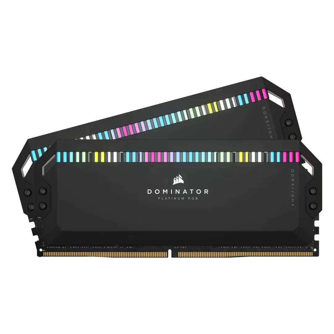 Corsair DOMINATOR PLATINUM RGB 32GB (2x16GB) DDR5 7200MHz C34 - Black, Ultimate Performance with Stunning RGB