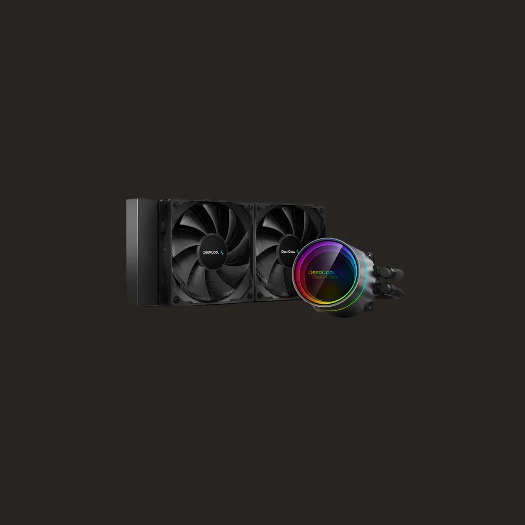 DeepCool Castle 240EX A-RGB Liquid Cooler - 1380g Net Weight, 282x120x27mm Radiator, 380mm Tube, 86x75x71mm Pump, 2550 RPM Pump Speed