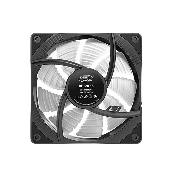 DeepCool RF120 FS LED Case Fan - 120x120x25mm, 12V, 0.17A, 500-1500 RPM, 56.5 CFM, 27 dB(A) Noise