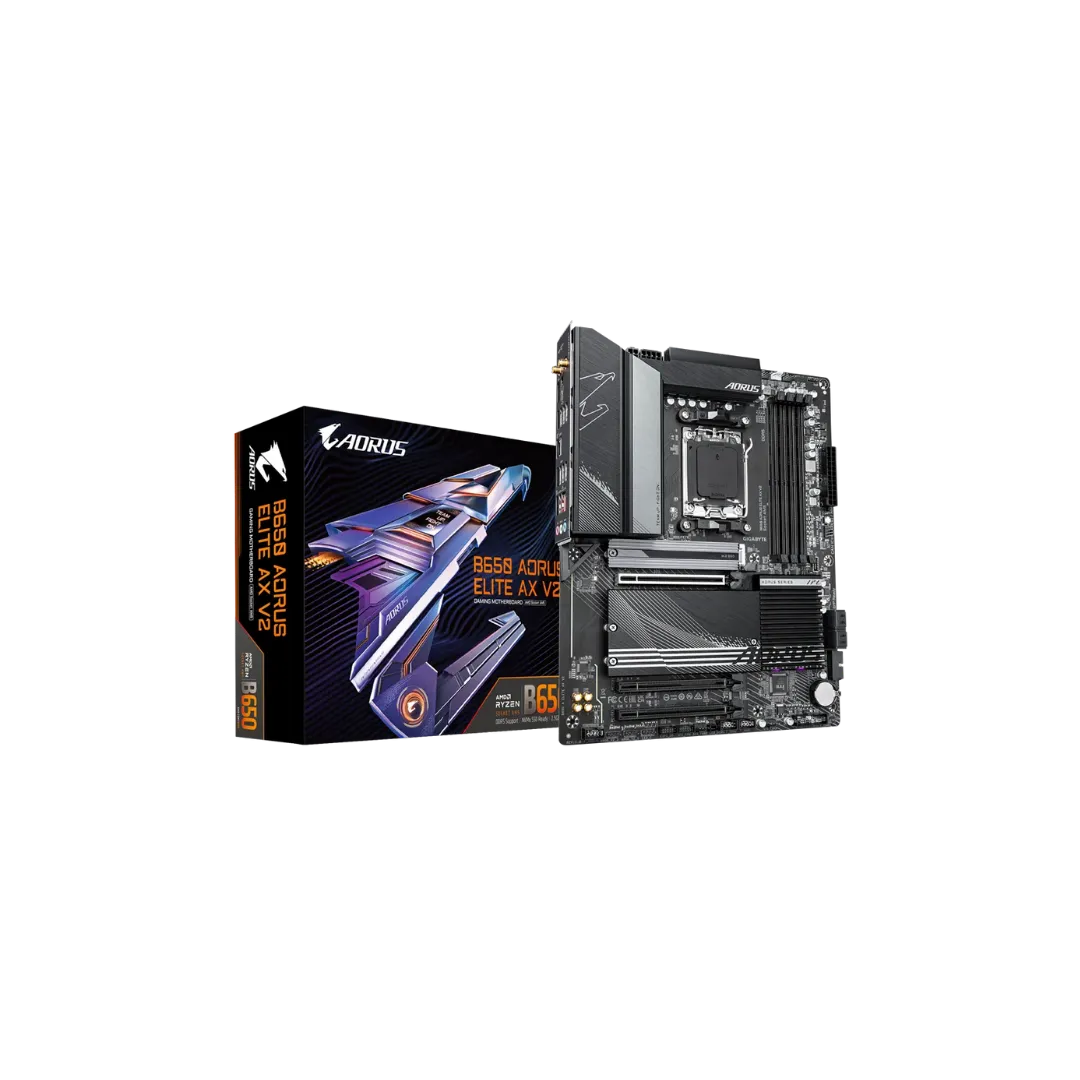 GIGABYTE B650 AORUS ELITE AX V2 Motherboard - PCIe 4.0, Wi-Fi 6, Bluetooth