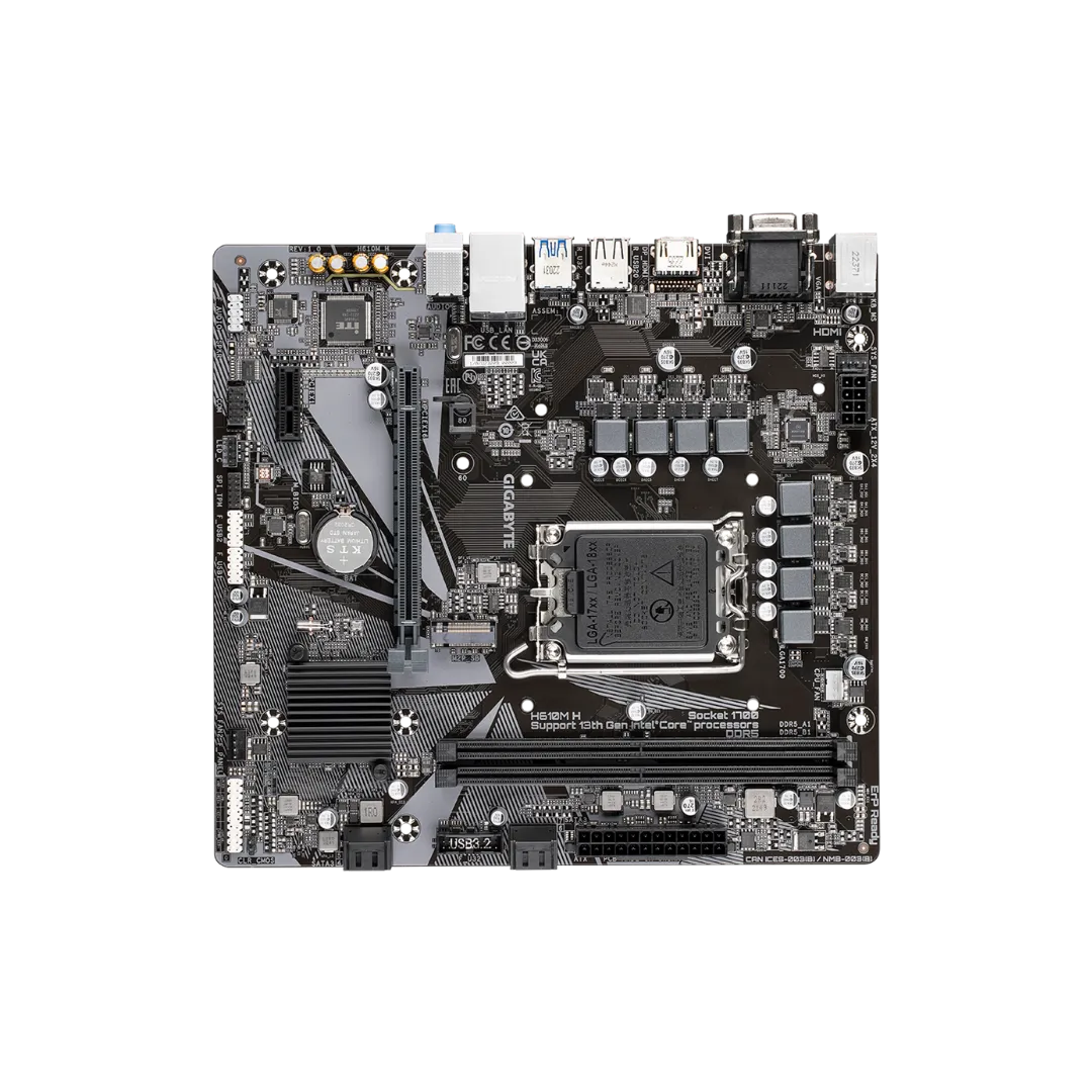 GIGABYTE H610M-H Motherboard - DDR5, Micro ATX, Essential Connectivity