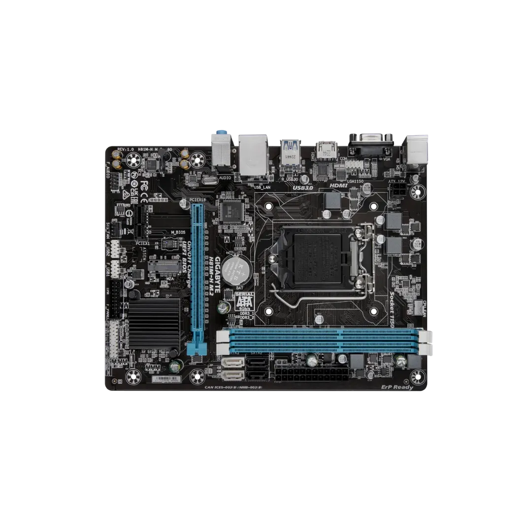 GIGABYTE H81M-H Motherboard - M.2, DDR3, Micro ATX