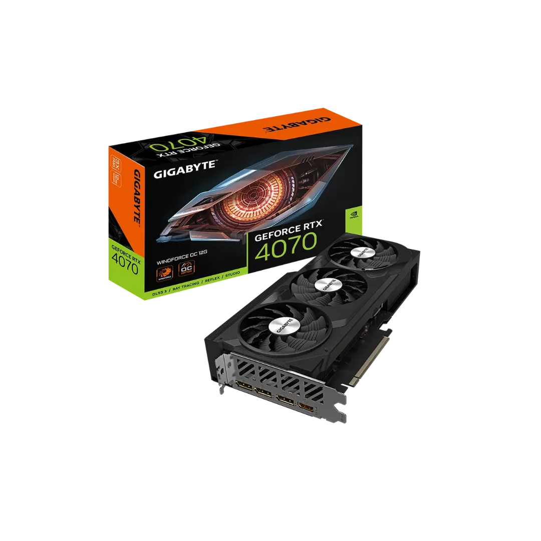 GIGABYTE RTX 4070 SUPER Graphics Card - 12GB GDDR6, WINDFORCE OC F3, Advanced Cooling