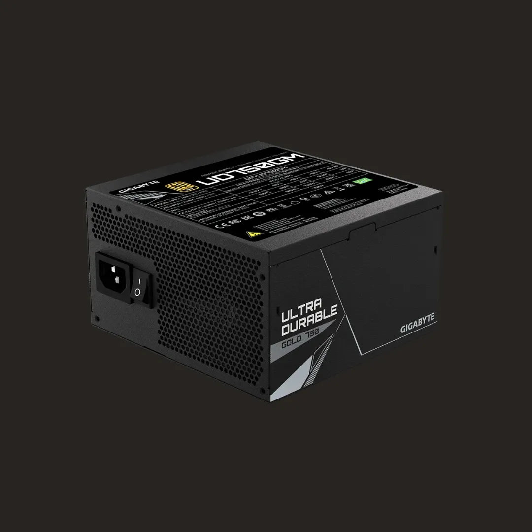 GIGABYTE UD750GM 750W Power Supply - 80+ Gold Certified, Ultra Durable Design